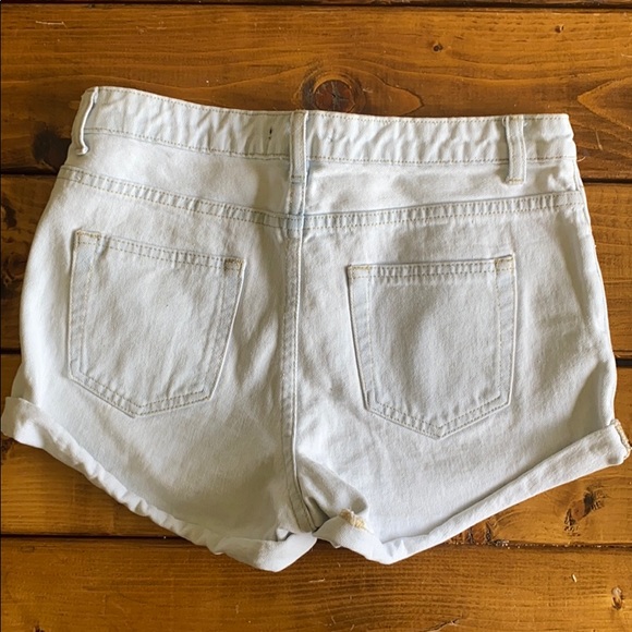 High Waist Jean Shorts - Picture 3 of 4